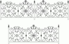 Decorative Wroughtiron Fence Or Railing Laser Cut CDR File