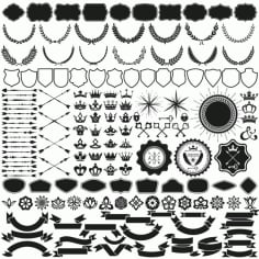 Design Element Vector Collection Free CDR Vectors File