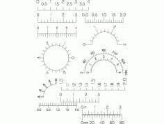 Dial Scale Free DXF Vectors File