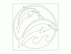 Dolphins CNC Router Free DXF File