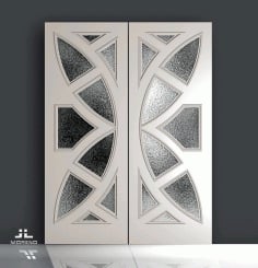 Door Butterfly Design Free DWG File