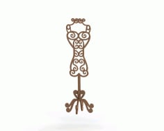 Dress Form Mannequin MDF Laser Cut 6mm Vectors File CDR File