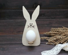 Easter Bunny Egg Holder Laser Cutting Template Free CDR Vectors File