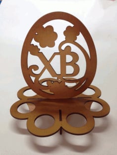 Easter Egg Holder Laser Cut Vector Model Free CDR Vectors File