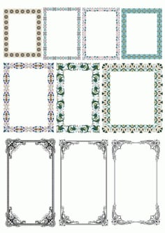 Elegant Decorative Frame Borders Free CDR Vectors File