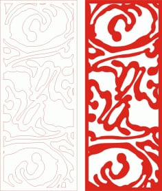 Elegant Floral Seamless Banner Laser Cut CDR File