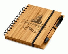 Engrave Notepad Cover Saint Petersburg Laser Cut CDR File