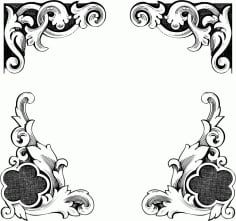 European Classic Lace Border Vector Free CDR Vectors File