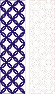 Fancy Room Partition Seamless Privacy Screen Pattern Laser Cut CDR File