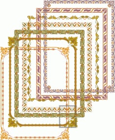 Fancy Frames and Border Set Free CDR Vectors File