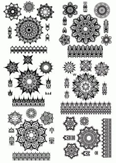 Fancy Ornamental Design Vector Set Free CDR Vectors File