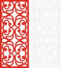 Fancy Seamless Panel Decoration Laser Cut CDR File