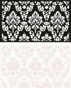 Fantastic Horizontal Floral Ornaments Laser Cut CDR File