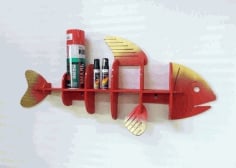 Fish Shelf CNC Laser Cutting Vector CDR File