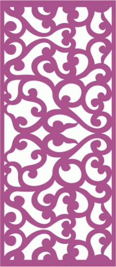 Floral Abstarct Decorative Plasma Panel Laser Cut CDR File