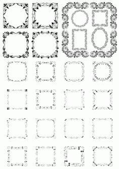 Floral Border Frame Set Free CDR Vectors File