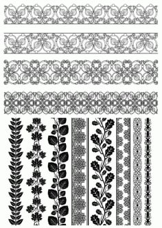 Floral Borders Vectors Free CDR Vectors File