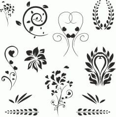 Floral Decoration Set CDR File