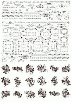 Floral Decorative Ornaments Free CDR Vectors File