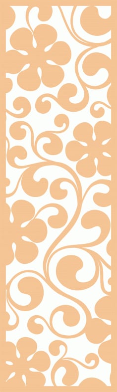 Floral Decorative Vertical Banner Design CDR File