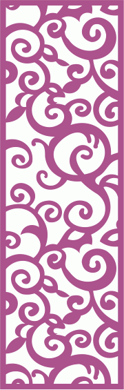 Floral Fence Seamless Panel CDR File