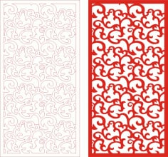 Floral Jali Design Grill Panel Laser Cut CDR File