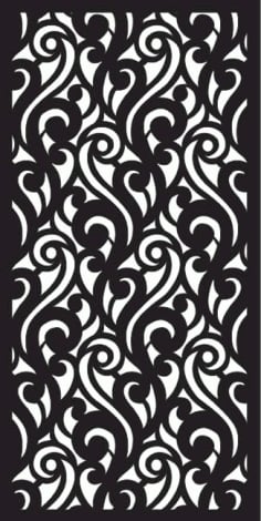 Floral Jali Panel Screen DXF File