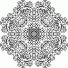 Floral Mandala Seamless Panel CDR File