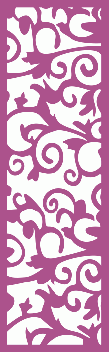 Floral Panel Board Design Room Divider and Background Screen Pattern CDR File