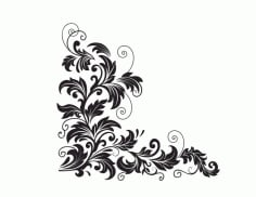 Floral Pattern Corner Design Free CDR Vectors File