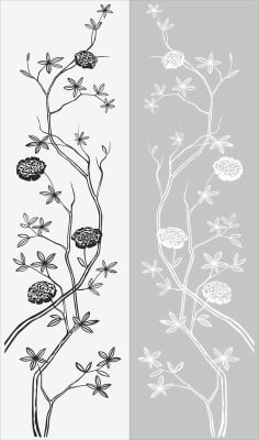 Floral Pattern Sandblast Pattern Laser Cut CDR File