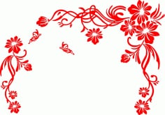 Floral Scrolls Vector Art Laser Cut CDR File