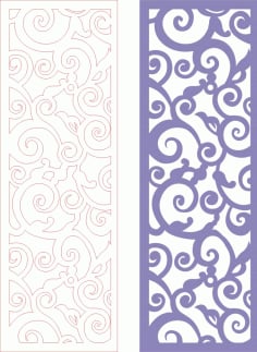 Floral Tranculent Panel Laser Cut CDR File