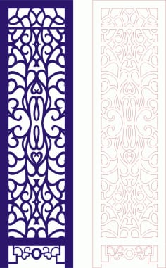 Floral Vintage Room Panel Decorative Wedding Screen, Laser Cut Panels Decorative Laser Cut CDR File