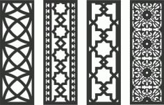 Flower Screen Plasma Laser Cutting Designs for Gates DXF File