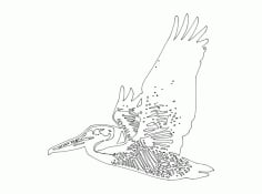 Flying Pelican Free Dxf For Cnc DXF Vectors File