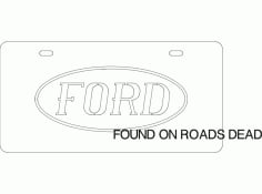 Ford Plate Vector DXF File