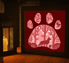 Fox LED Night Light Box Vector File Free CDR File