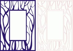 Frame Work Seamless Panel Laser Cut CDR File