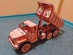 Free Laser Cut Dump Truck Toy Template 3D Truck Model Vector File