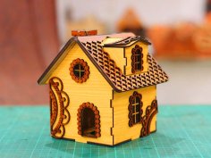 Free Laser Cut House Model Kids Toys Template 3mm Vector File