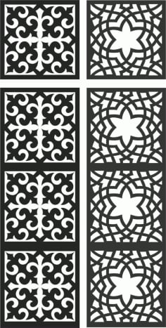 Free Standing Metal Privacy Screens DXF File