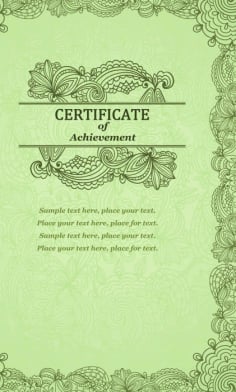 Free Vector Templates Of Certificates Design Set