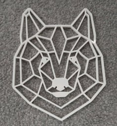 Geometric Bear Head Wall Art Laser Cut CDR File