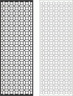 Geometric Decorative Grille Free Vector CDR File