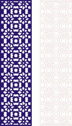 Geometric Jali Design Room Separator Design Seamless Pattern CDR File