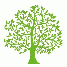 Green Tree Laser Cut Screen Panel CDR File