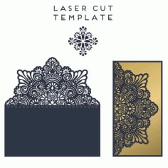 Greeting Card Postcard Design Template Laser Cut CDR File