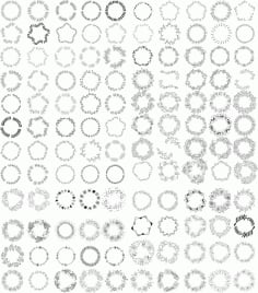 Hand Drawn Wreath Frame Vectors Free CDR Vectors File