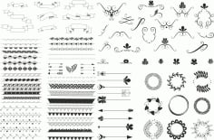 Hand drawn Ornaments Free CDR Vectors File